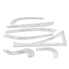 7Pcs Sewing Ruler Tailor Set Clear High Accuracy Scale Fashion