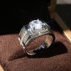 LRGKMCWTOB Men's Ring Zircon Ring for Men 13mm Mens Wedding