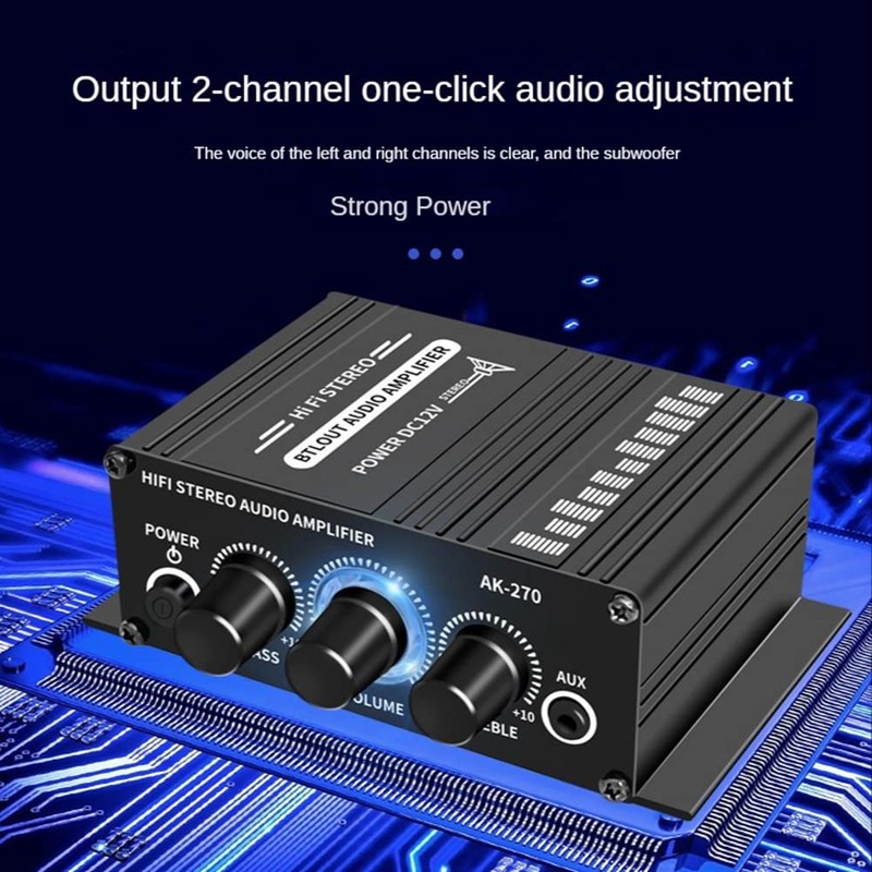 Daiilg -270 AK270 12V Mini HiFi Power Amplifier Audio Home