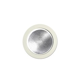 Bialetti Replacement Parts Set 3 Seals with 1 Filter for Moka 4 Cups Aluminium White