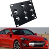 Dewhel JDM Front Bumper Tow Hook License Plate Mount Bracket