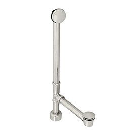Westbrass European Tip-Toe Bath Waste - Hidden Overflow -22" Make-Up, 17 Gauge, Polished Nickel, D3261HK-05