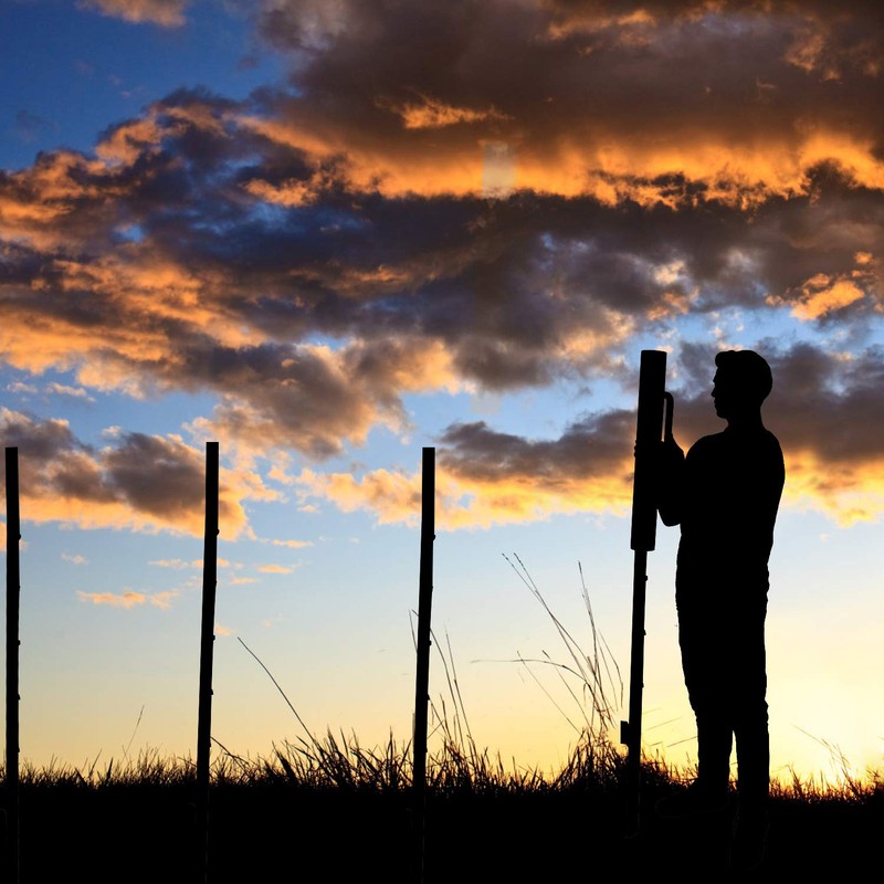 Urban Deco Fence Post Driver with Handle Steel Head Fence