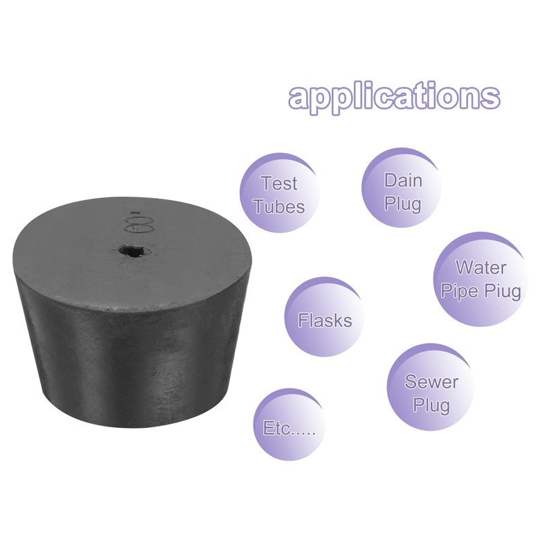sourcing map Rubber Tapered Plug 33mm to 41mm Solid Test