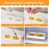 Ceramic Microwave Egg Cooker, BPA-Free 2-Cavity Egg Poacher