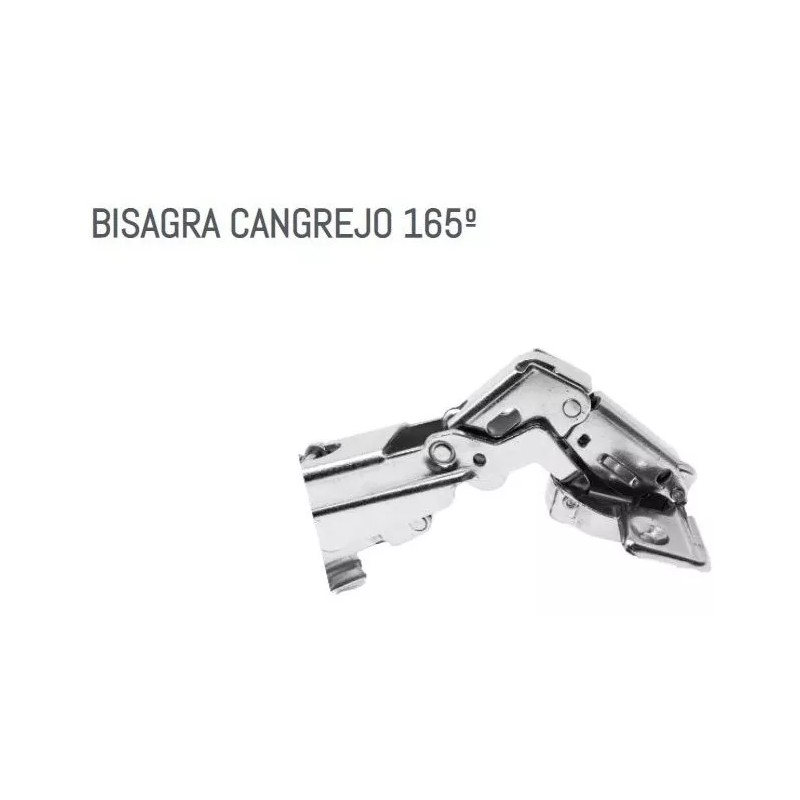 SIQUAR Bisagra Esquinera 165° Tipo Cangrejo Bidimensional 1 Par