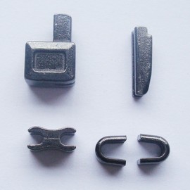 2 Sets Gun Metal #8 Metal Zipper Head Box Sliders Retainer Insertion Pin - Easy Repair Kit (#8)