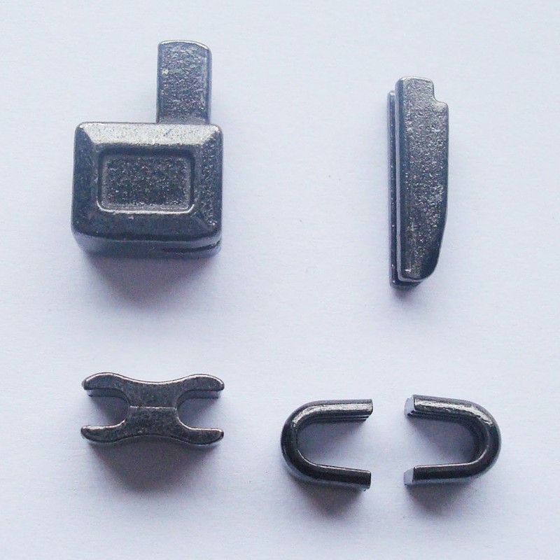 2 Sets Gun Metal #8 Metal Zipper Head Box Sliders
