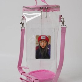 Kpop Lightstick Clear Stadium Bag | Concert Bag | Four Different Colors: Purple, Pink, Black, White - Color: Pink