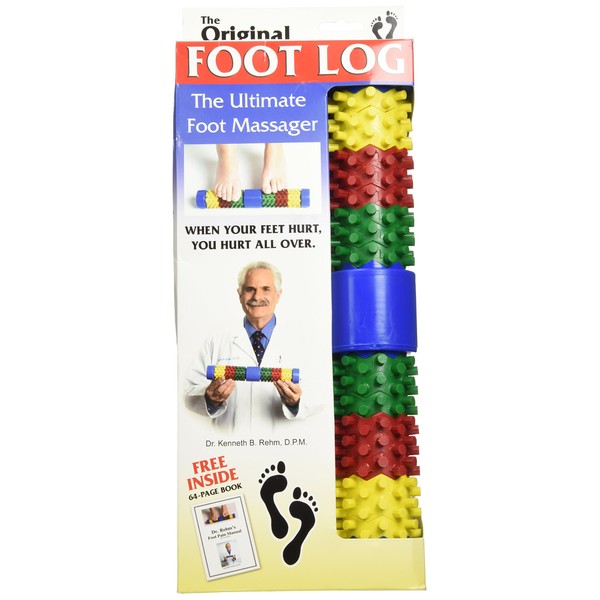 Foot Log, Relieves Foot Pain and Stress in Minutes and Helps with Plantar Fasciitis, Foot Massager (1) Rainbow