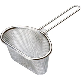 Shimomura Kihan 45914 Strainer, Boiled Vegetables, Half Size, Made in Japan, Stainless Steel, Dishwasher Safe, Can Boil Two Types of Ingredients, Draining, Simultaneous Cooking, Ramen, Pasta, Soba