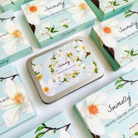 Suimolly Metal watercolor painting set,12 Metallic shiny watercolor Colors，Portable metal case with ceramic color palette,Travel Watercolor Palette,for artists and crafters,Illustrations, Drawing(shiny)