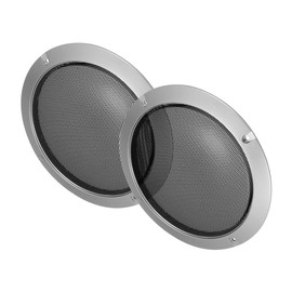 MACHSWON Pack of 2 Car Round Subwoofer Grille Horn Protective Guard Car Stereo Accessory Mesh Trim for 6.5 Speaker Grille Cover Silver Tone