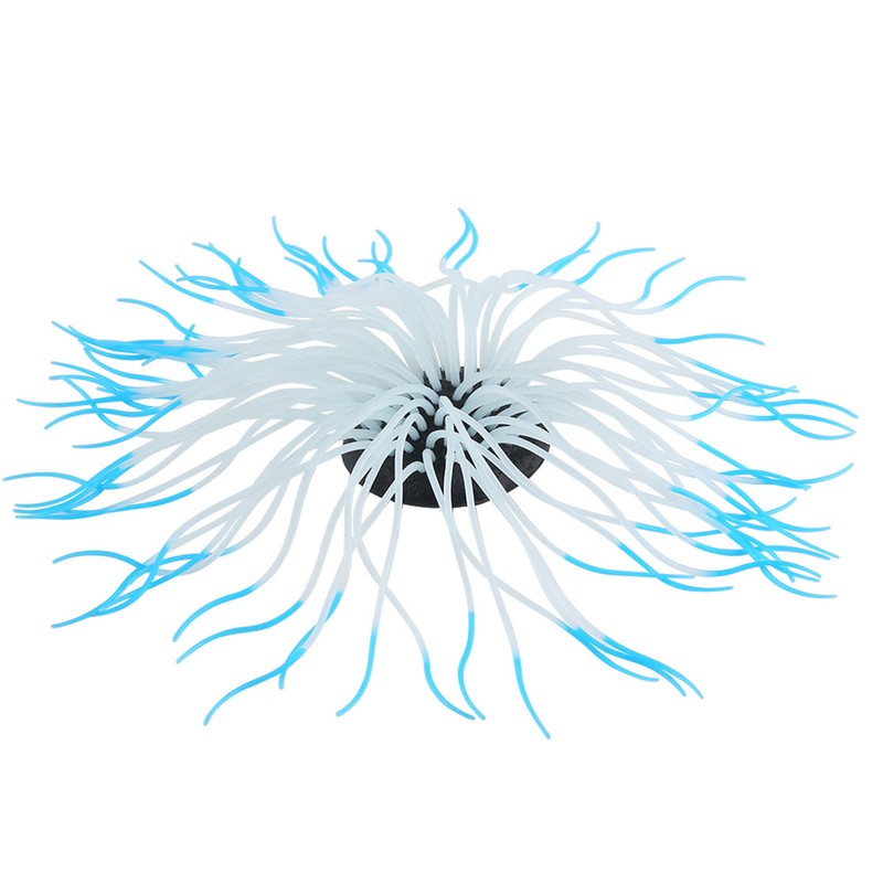 Simulation Artificial Silicone Sea Anemone Coral Ornament for Aquarium Fish
