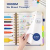 Hardcover Spiral Notebook journal with Removable Dividers Tabs, 300 Pages