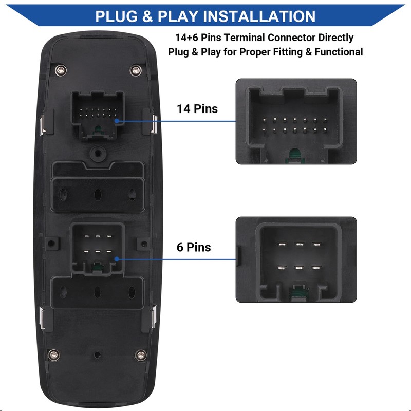 Obaee Master Window Switch Power Control Button Front Left Driver