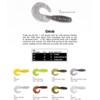 Yum Lures Grub Smoke Silver Flake, 2"