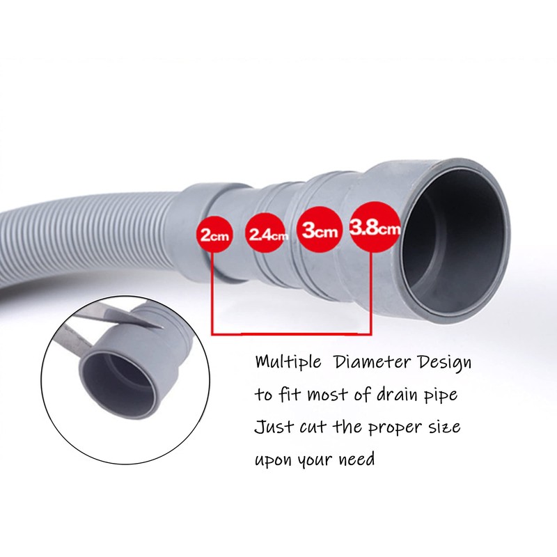 HLMOptimo 13 Feet Universal Washing Machine Drain Hose Flexible Dishwasher