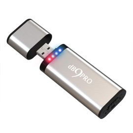 dB9PRO Audio Voice Recorder with Microphone - VR1 (Silver) 8GB Mini Recording Device for Class, Lectures – Sound Tape Recorder Flash Drive - 384 kbps 48 Hrs Capacity - Easy to Use - Upgraded