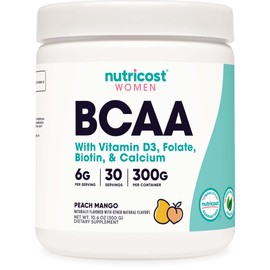 Nutricost BCAA for Women (Peach Mango, 30 Servings) - Formulated Specifically for Women - Non-GMO and Gluten-Free