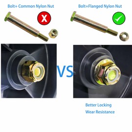 Metalsuberg Deck Wheel Shoulder Bolt and Flanged Lock Nut Replaces 193406 184219 137644 532193406 532137644 738-3056 938-3056 for MTD cub Cadet,craftman.(4pcs Pack)