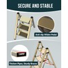 WOA WOA Step Ladder, 3 Step Foldable Step Stool with