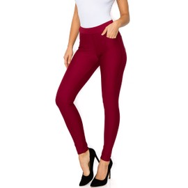 Prolific Health Ponte Pants (Large, Wine Red)