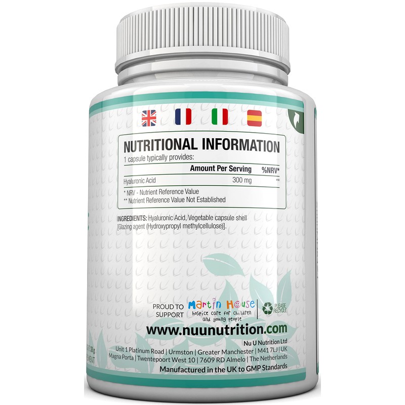 Hyaluronic Acid 300mg | 90 Capsules (3 Month Supply) |