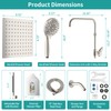 MIAOHUI High Pressure Rain Shower Head with 7 Settings Handheld