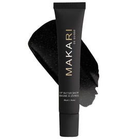 Makari Black Lip Butter Balm - Ultra-Nourishing Moisturizer for Dry, Chapped Lips - Black Flavor, Lightweight Non-Greasy Formula for Daily Hydration - All Skin Types, 0.5 oz