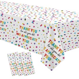 Suhelkit Thank You Decorations Table Cloth, We Appreciate You Table Cover