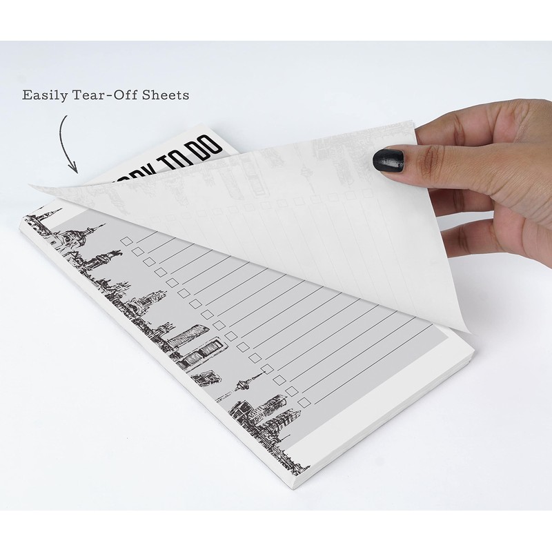 Inkdotpot Daily Planner List Pad Notepads Memo Pad, Undated To-Do
