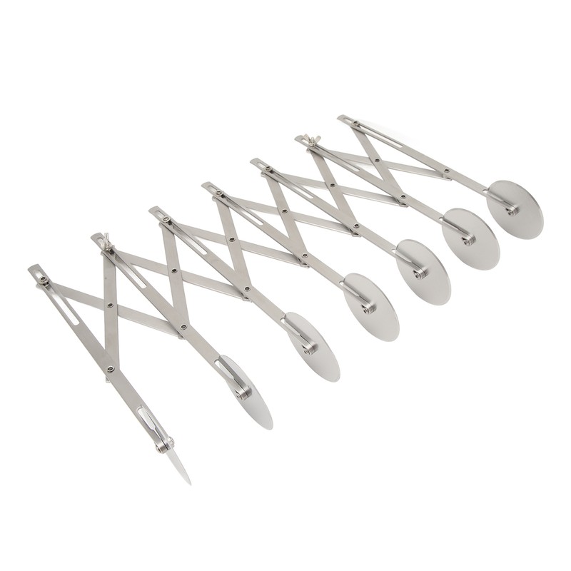 7 Wheel Pastry Cutter Roller Stainless Steel Multifunction Adjustable Width