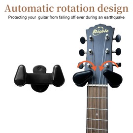 Guitar Wall Holder Guitar Hanger Wall Mount, Auto Locking Guitar Wall Hangers Wall Hook for Guitar Acoustic Electric Bass Banjo Mandolin Stand Wall Mount, Gift for Guitar Player, Guitar Accessories