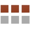 Aoktorkit 6 PCS Square Leather Coasters, 10cm*10cm, Brown and Gray,