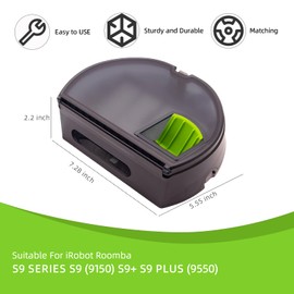 Gloate Dust Bin Box Replacement for iRobot Roomba S9 Series S9 (9150) S9+ S9 Plus (9550) Vacuum Cleaner with Automatic Dirt Disposal