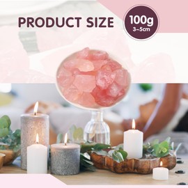 Rose Quartz Tourmaline Healing Stone Rock Crystal 100% Natural Raw Stones Rose Quartz 100 g It Can Be Used For Decoration Of Aquariums, Feng Shui, Flowers, Pendants And Necklaces
