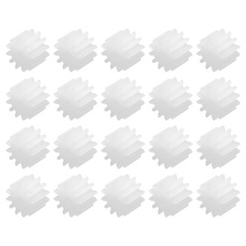 MECCANIXITY 20Pcs Plastic Gears 12 Teeth Plastic Shaft Gears Model 122AA Reduction Gear for RC Car Model DIY Robot,White Module 0.5
