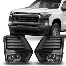AFOGGEST LED Fog Light For Chevy Colorado 2023 2024 Front Bumper Driving Lamps White LED Light Bulb With Bezel+Wire Harness