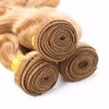 HeioWuio Honey Blonde Human Hair Bundles Deep Wave Hair Extensions