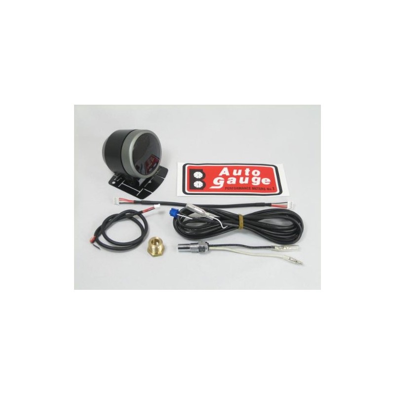 AUTOGAUGE 52AGWT-RSM RSM52 Water Thermometer Angel Ring Black Face White