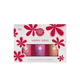 Happy Days Essential Oil Set of 3 | Therapeutic Grade Essential Oil Blends for Home, Office, Diffuser | Garden Glow, Joy, Rise & Shine - 10 ML