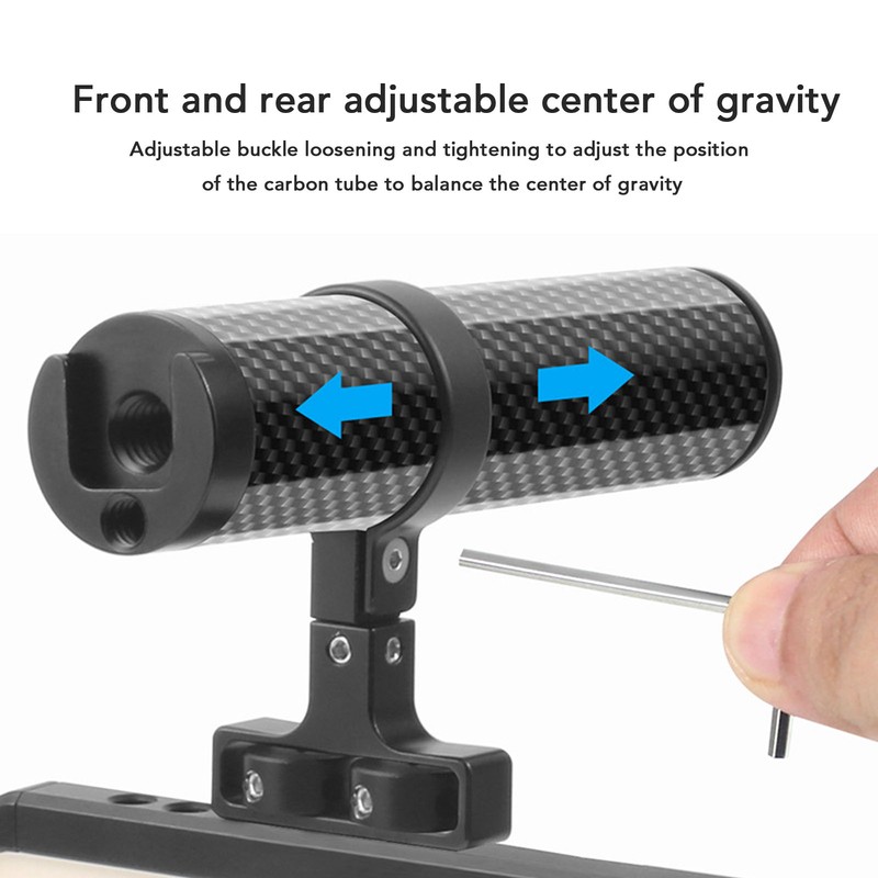 138mm Camera Cage Handle Grip Carbon Fiber Aluminum Alloy Universal
