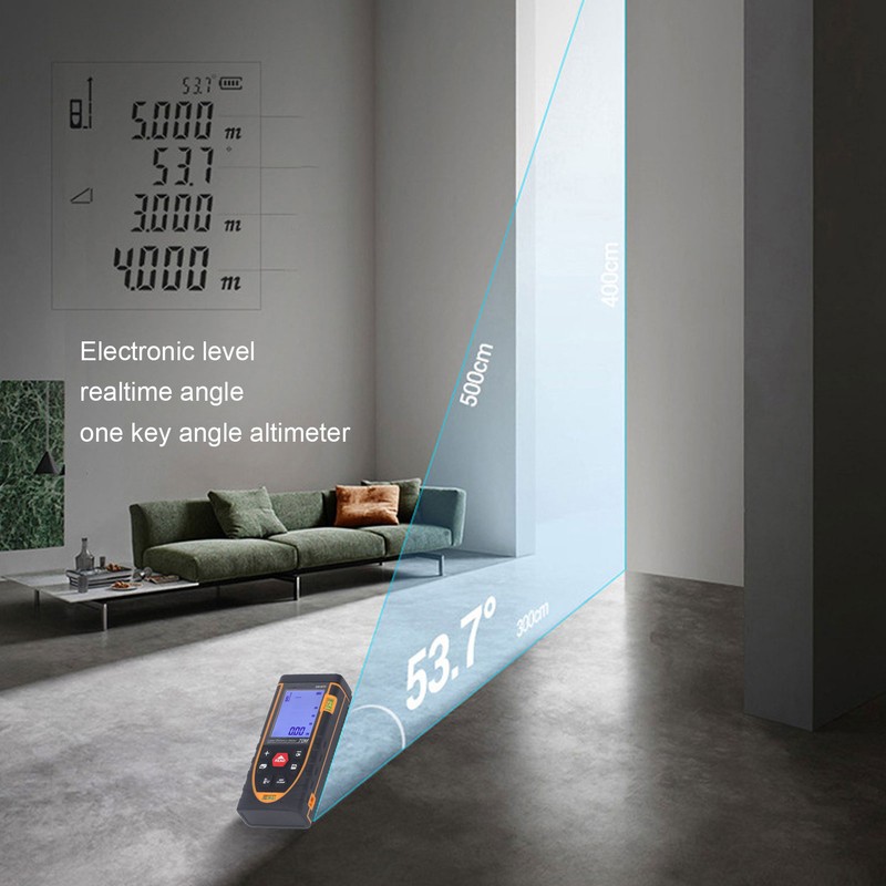 Infrared Laser Distance Meter Finder Large Backlit Screen High Accuracy