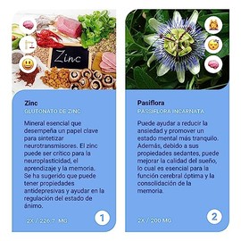Sapientia Flow - Promueve PRODUCTIVIDAD y CLARIDAD MENTAL Nootrópico 100% natural, Gluconato de Zinc, Pasiflora, L-teanina, Verbena, Selenio, Complejo