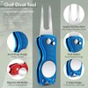 Metal Foldable Golf Divot Repair Tool with Pop-up Button &