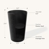 La Jolie Maison Tall Round Planter, Large Tall Black Planter