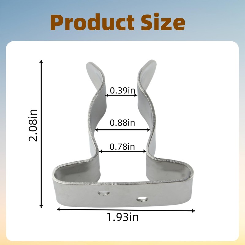 Lssapr 4Pcs Boat Hook Holder Stainless Steel Marine Spring Clamp