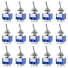 FORIOT 15pcs MTS-203 Mini Toggle Switch 6A-125V / 3A-250V AC