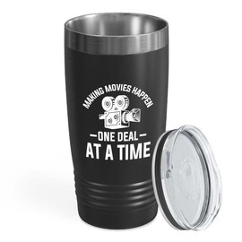 Movie Director Black Edition Tumbler 20oz - Making movies happen - Filmmaker Gifts Camera Lens Cut Prop Director Movie Film Scriptwriter